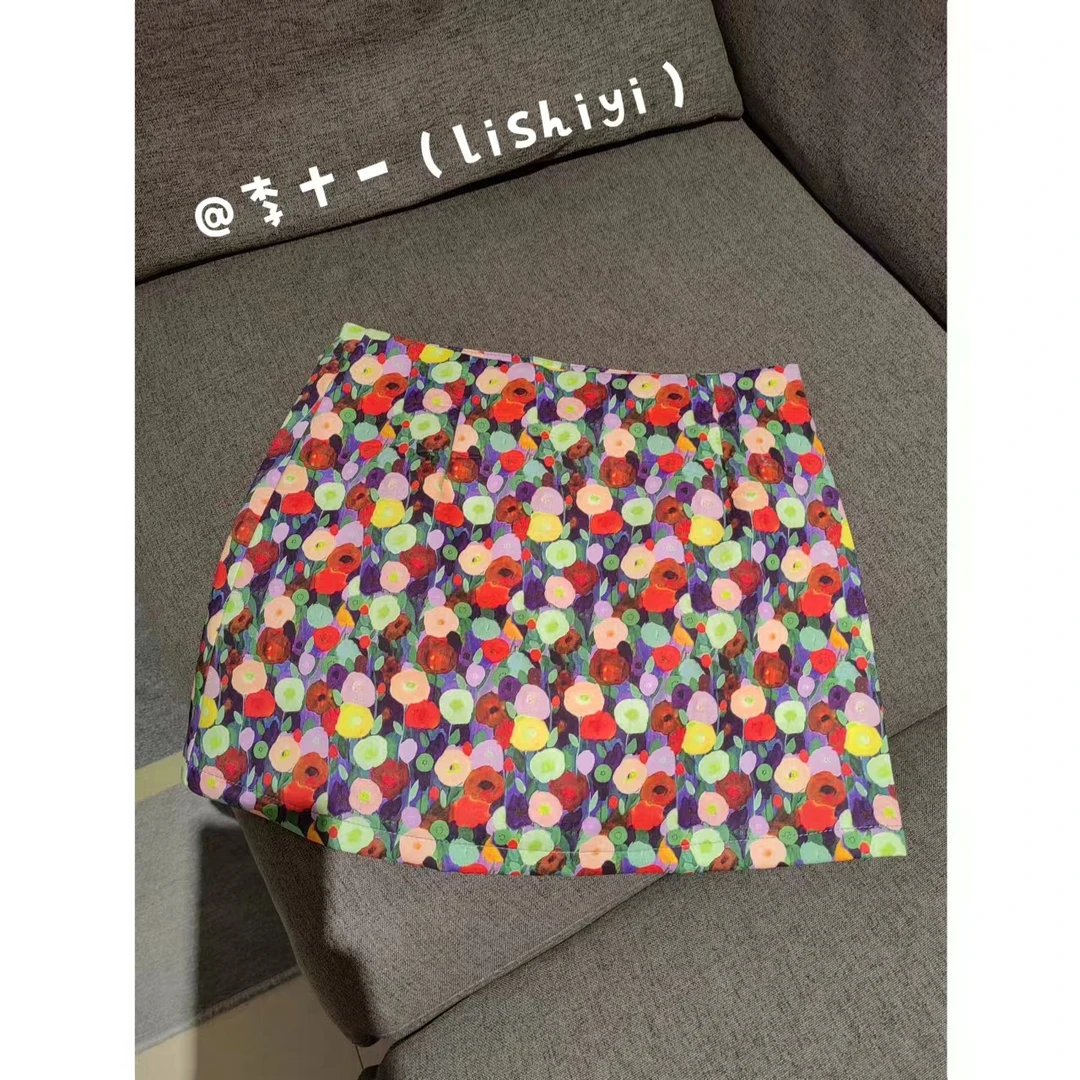 【李十一LISHIYI】五彩印花包臀半身裙★2261