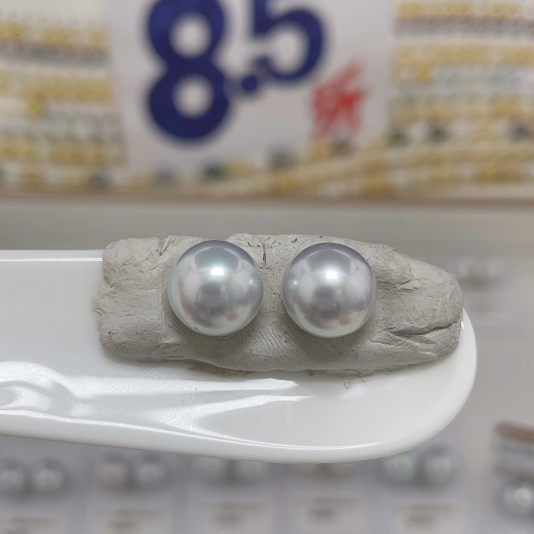未镶嵌海水珍珠9-10澳白对珠裸珠