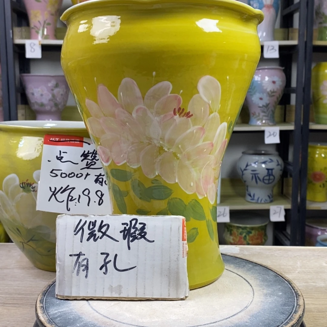 景德镇手工手绘陶瓷花盆