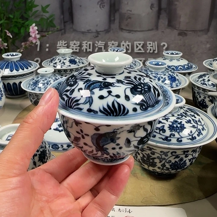 手工手绘真柴窑王安石柴窑