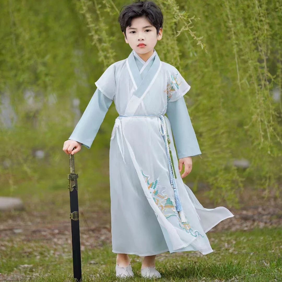 【仙鹤套装男童】国风系列男童套装