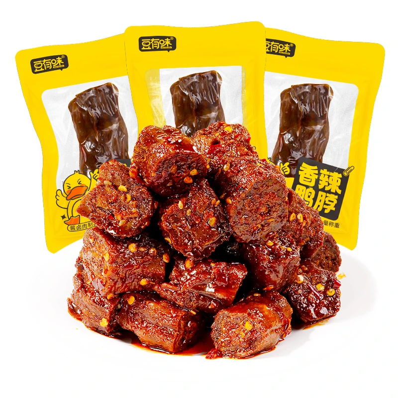 豆有味香辣鸭脖独立包装老卤鸭肉制品追剧解馋休闲小零食湖南特产