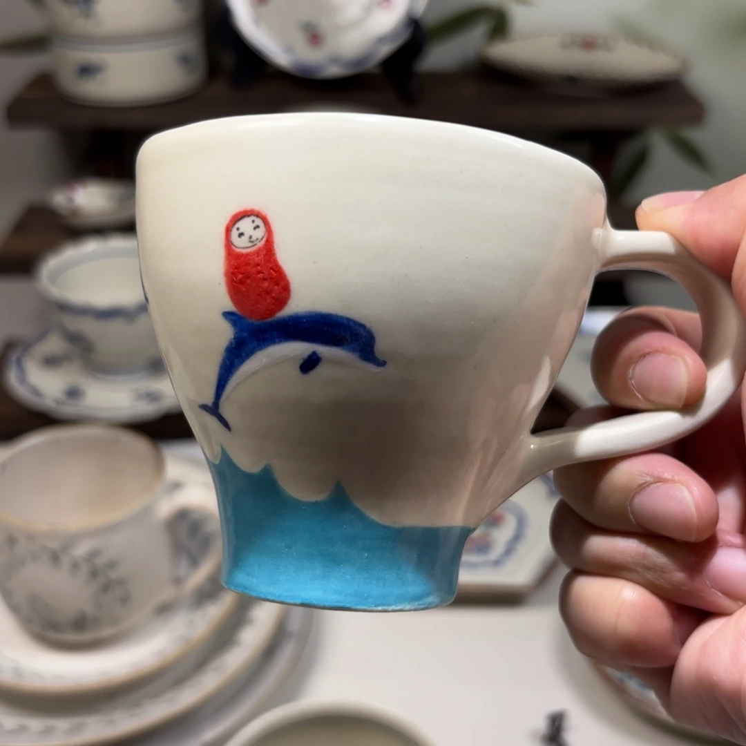 瓷作家器纯手绘马克杯