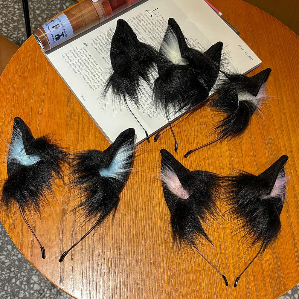 cosplay猫耳朵发箍女可爱毛绒仿真猫咪头饰手作节日礼物女友