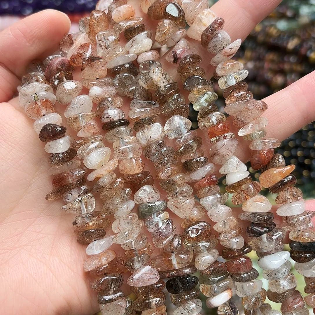 玛瑙/玉髓未镶嵌珠宝半成品卡十黑金超七碟片一条