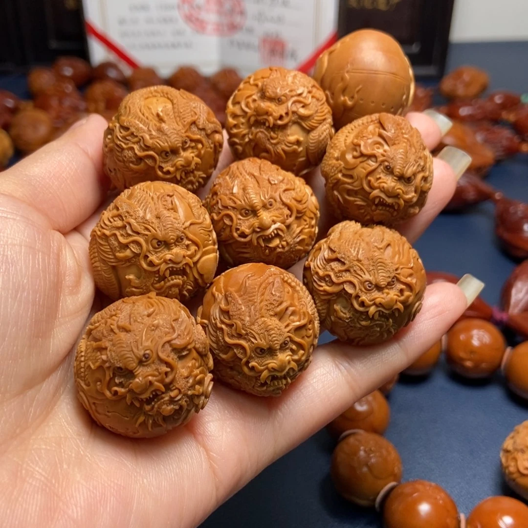 手串/手链橄榄核九龙戏珠2.5