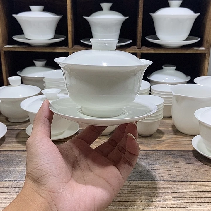 骨瓷大元宝盖碗盖下约200ml直播间福利价