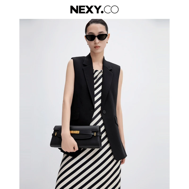 【婷婷专属】NEXY.CO/奈蔻马夹时尚休闲夏季黑色XH00429