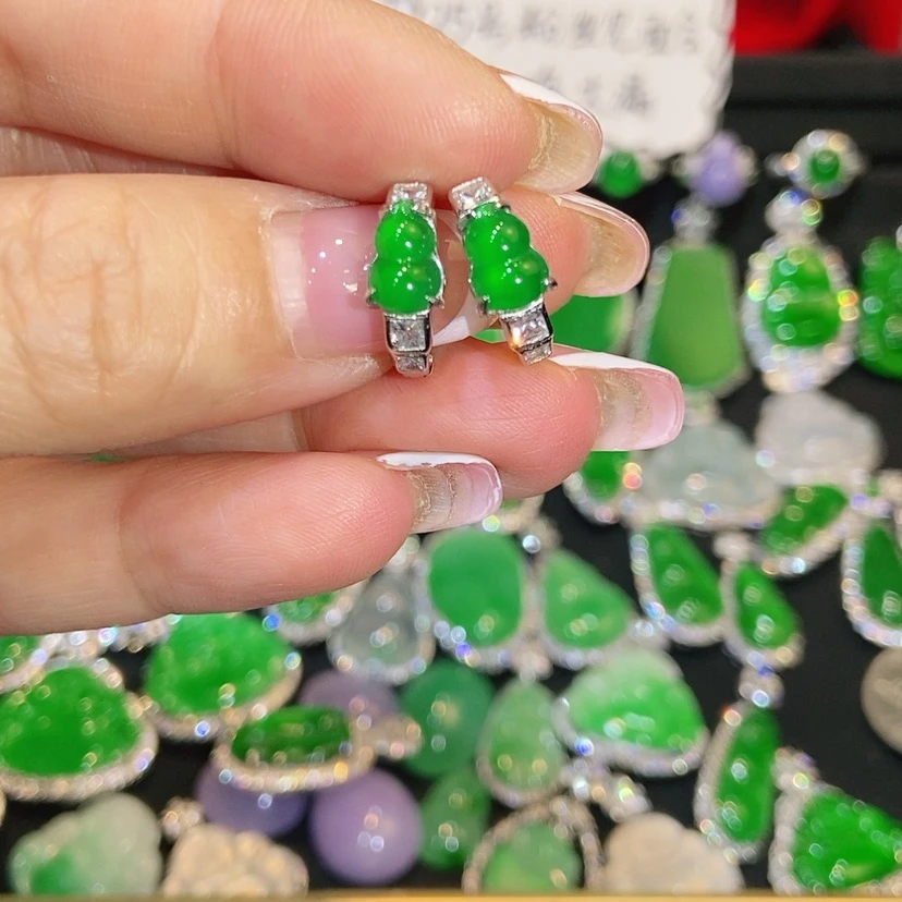 【闪购商品】未镶嵌翡翠耳饰天然翡翠