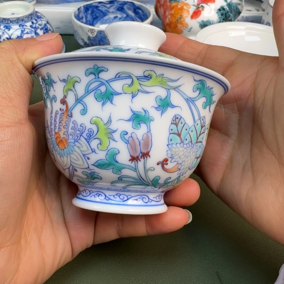 瓷景德镇纯手绘茶具圆圆219