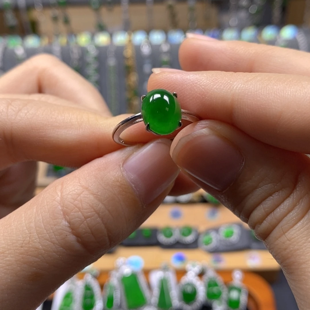 颈饰银S925镶嵌翡翠203号有飘花