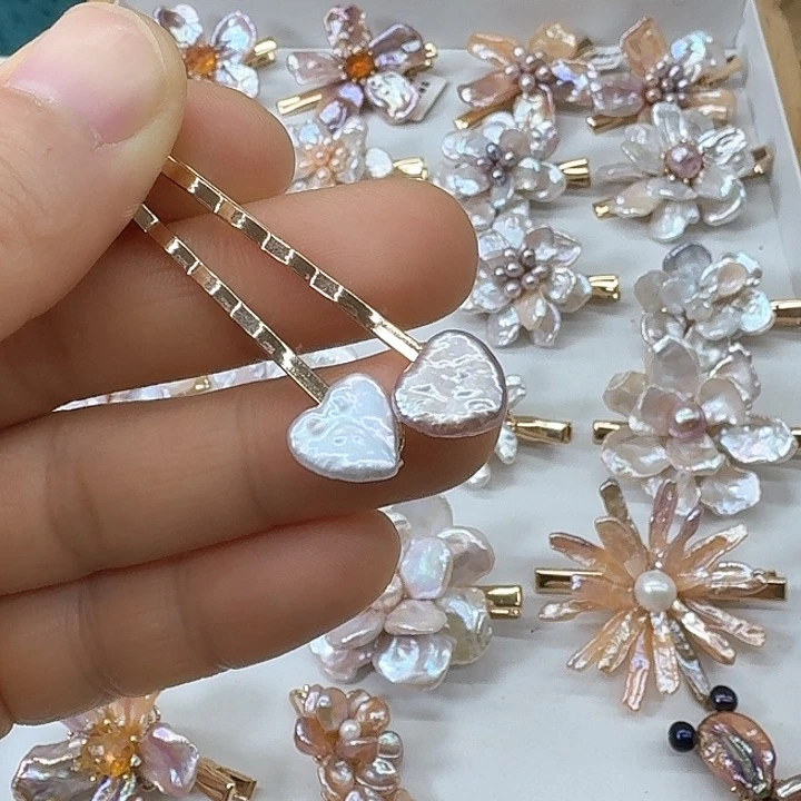 淡水珍珠发饰银S925镶嵌?****e