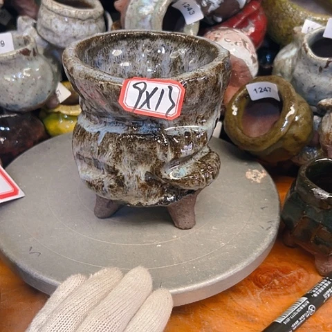 粗陶花盆手工花盆制作就这样