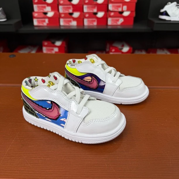 Jordan 1儿童小童aj1低帮春季软底时尚运动鞋童鞋板鞋 DM8971