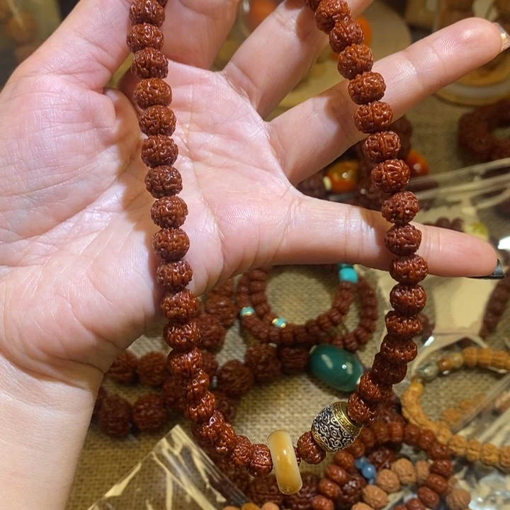 金刚菩提手串96玉华双圈银饰➕跑环