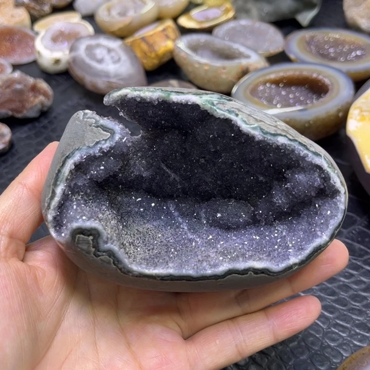 A***n未镶嵌发饰水晶福利紫晶洞