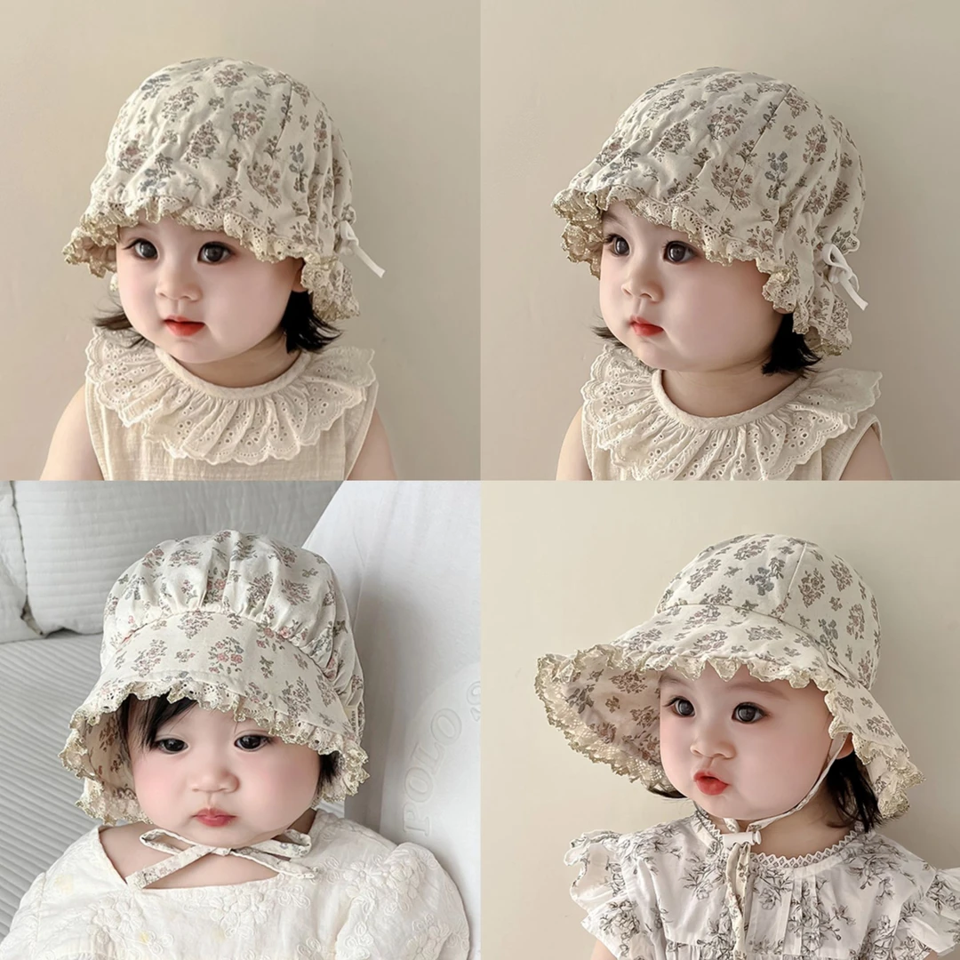 韩版儿童帽子春秋婴幼儿遮阳防晒宫廷帽小宝宝护囟门胎帽渔夫帽潮