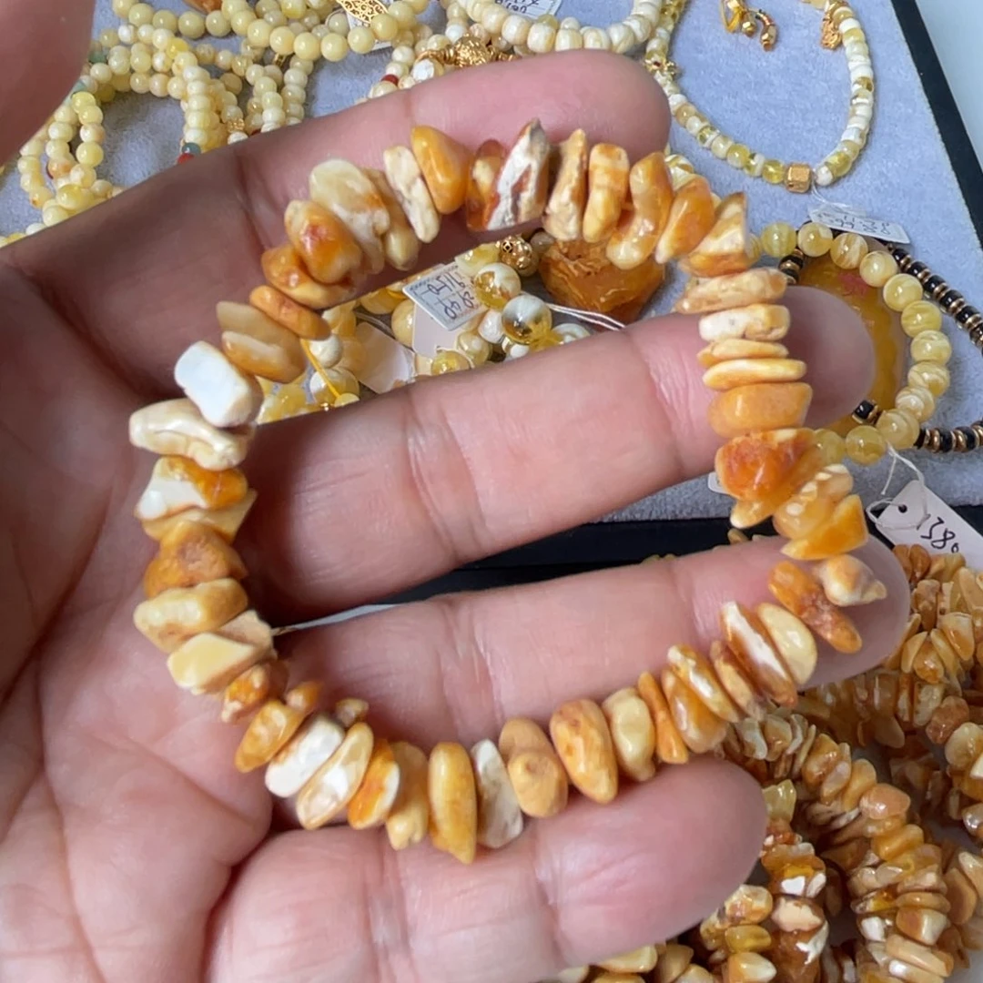 蜜蜡颈饰未镶嵌t***子蜜蜡手链