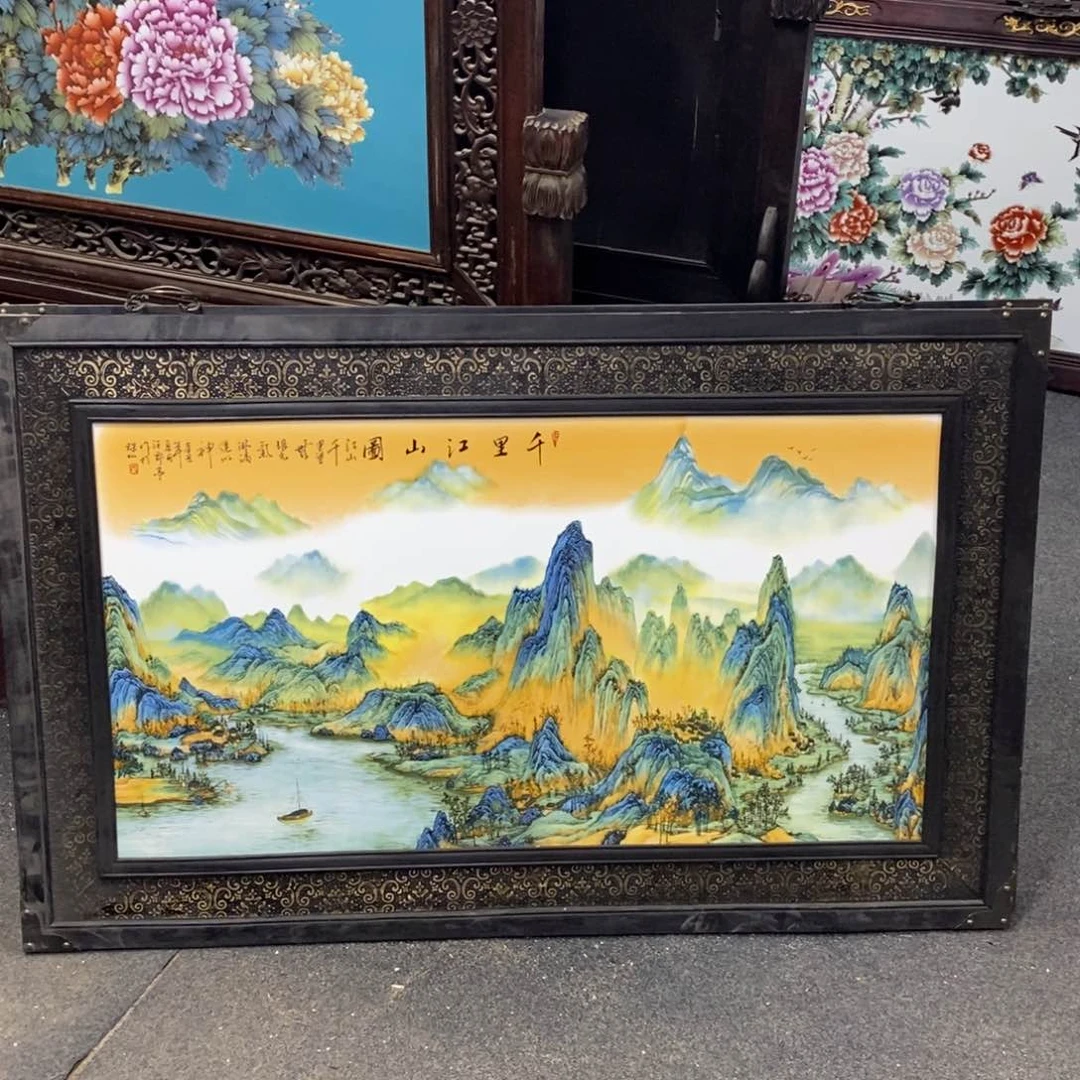 瓷片120*76 景德镇瓷板画柴窑烧制