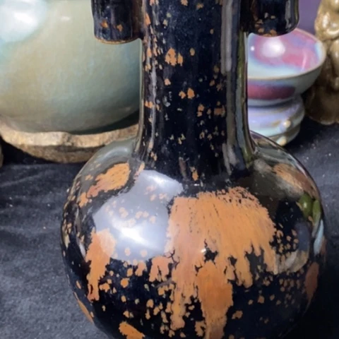 盘用****5鲁山段店窑贯耳瓶