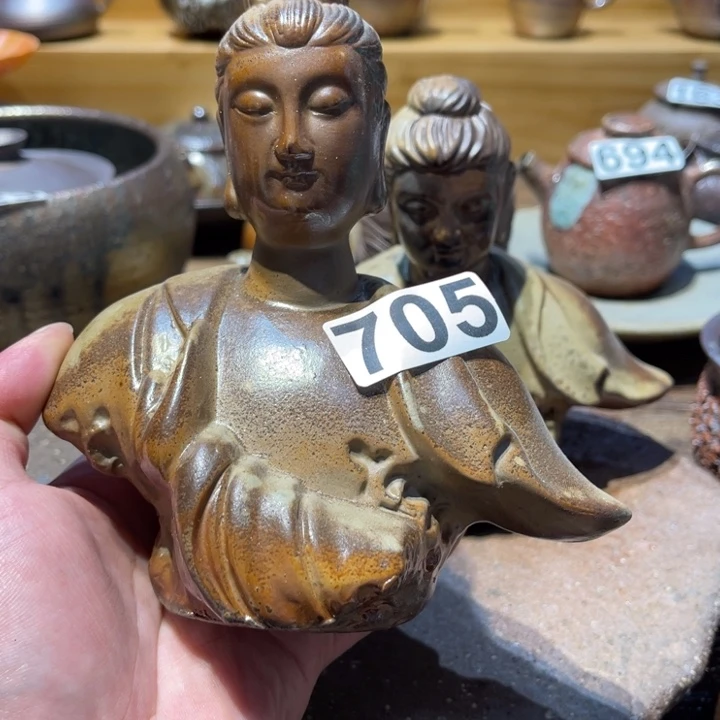 手工制作柴烧摆件705