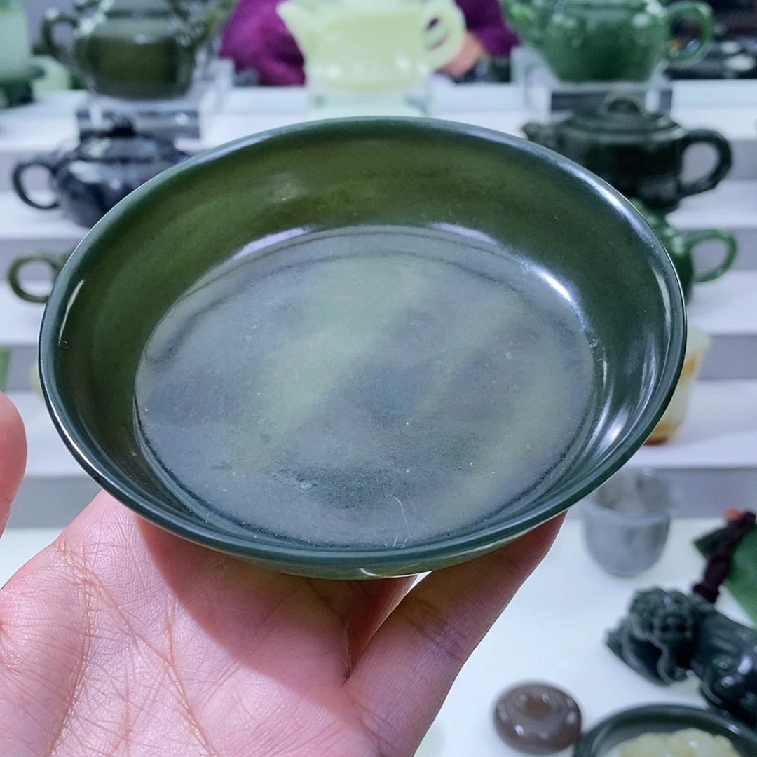 和田玉未镶嵌挂件盘子