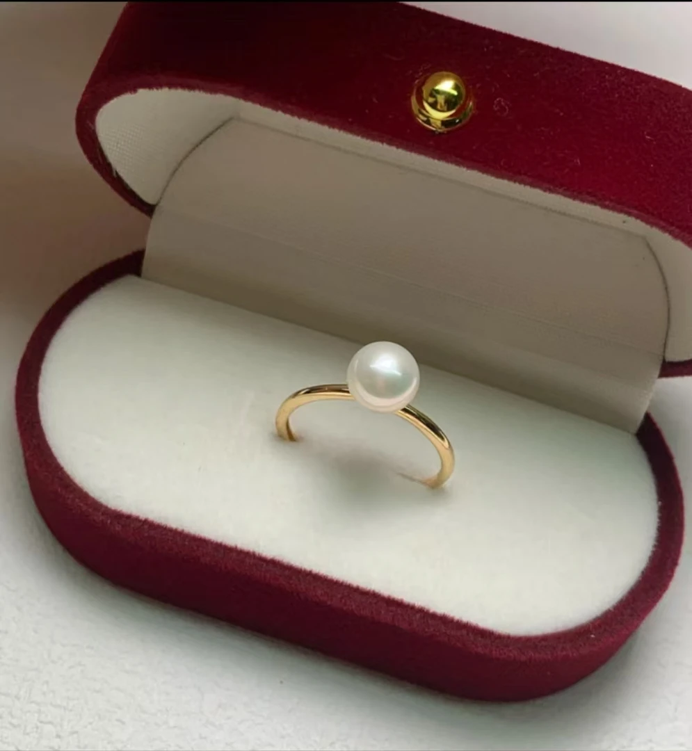 天然海水AK素戒珍珠戒指6-7mm