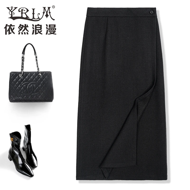 【王哥&原创】一片式半身裙秋冬2024新款显瘦直筒魔术裙456352