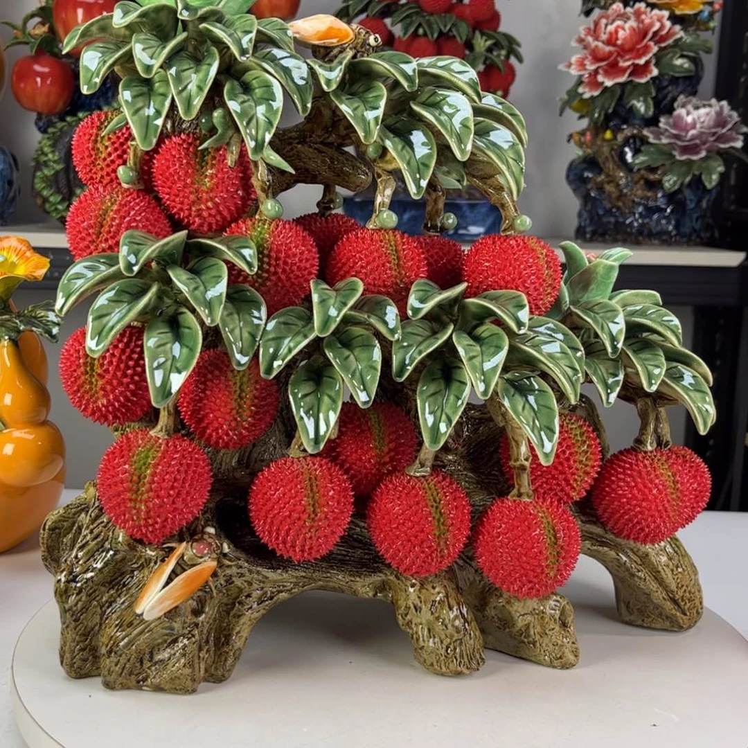 陶瓷满堂红荔枝长38高38