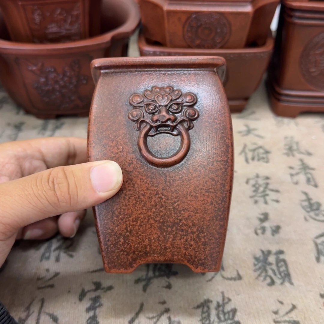 紫砂花盆6x10.5内经紫砂花盆