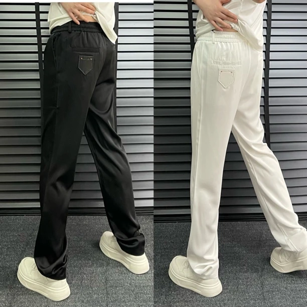 【冰丝醋酸】男士高端夏季冰丝醋酸宽松百搭垂感休闲裤裤子D10