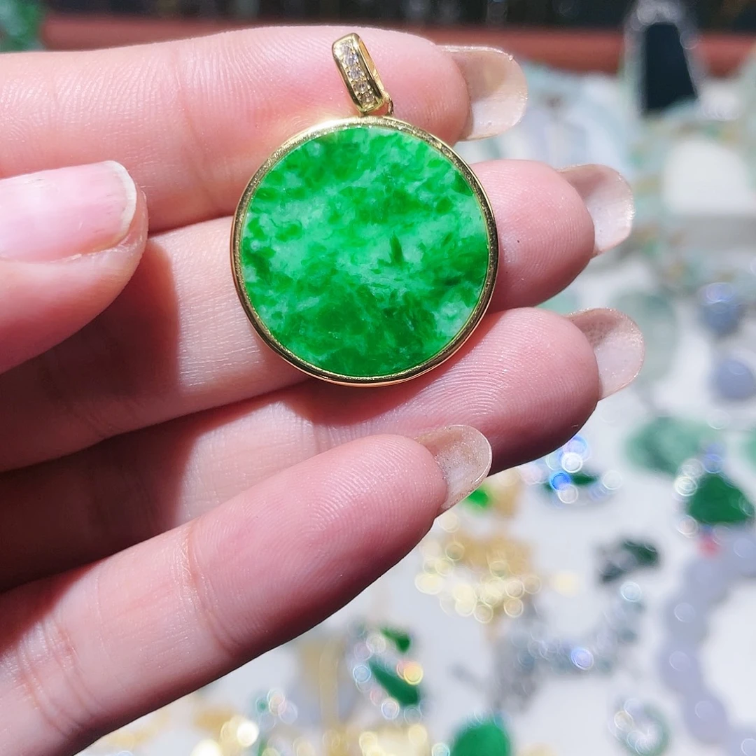 翡翠银S925镶嵌颈饰