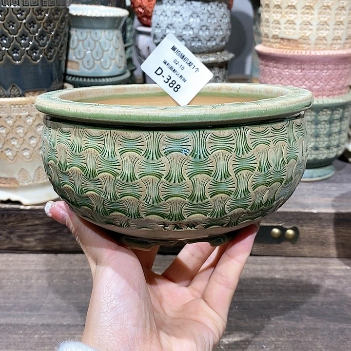 七里烧花盆2-10-388口径12