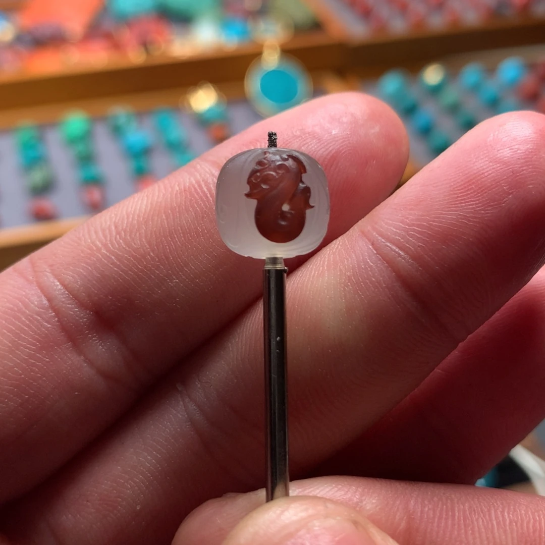 南红玛瑙未镶嵌博古老型11.4mm