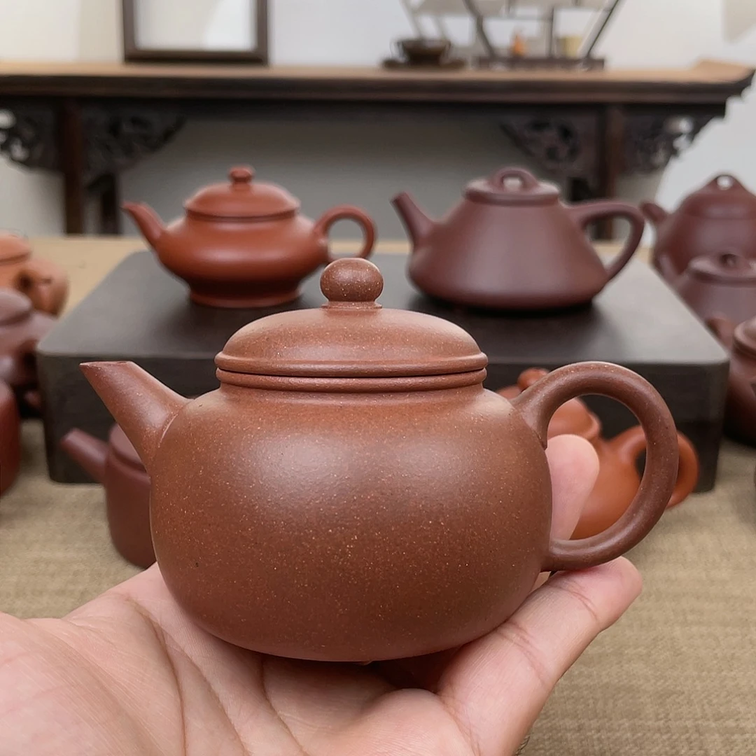 茶壶紫砂匏尊水平 170cc 原矿底板料紫泥