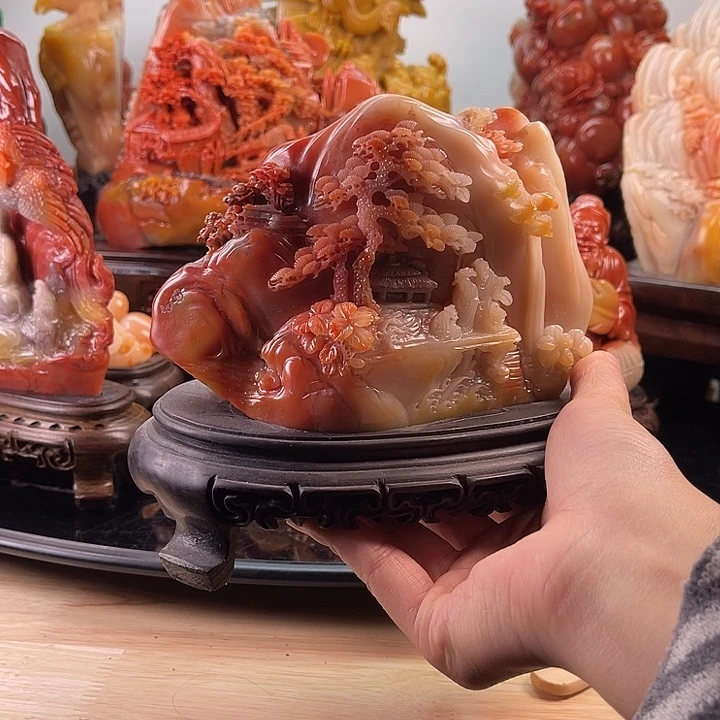 寿山石笑指山林别有洞天