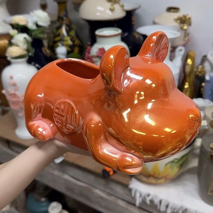 摆件微瑕陶瓷介意勿拍