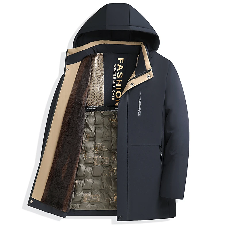 保暖脱卸加绒派克服男士冬季加厚宽松棉衣保暖时尚防寒2461