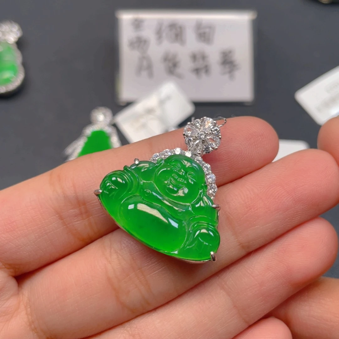 翡翠银S925镶嵌颈饰
