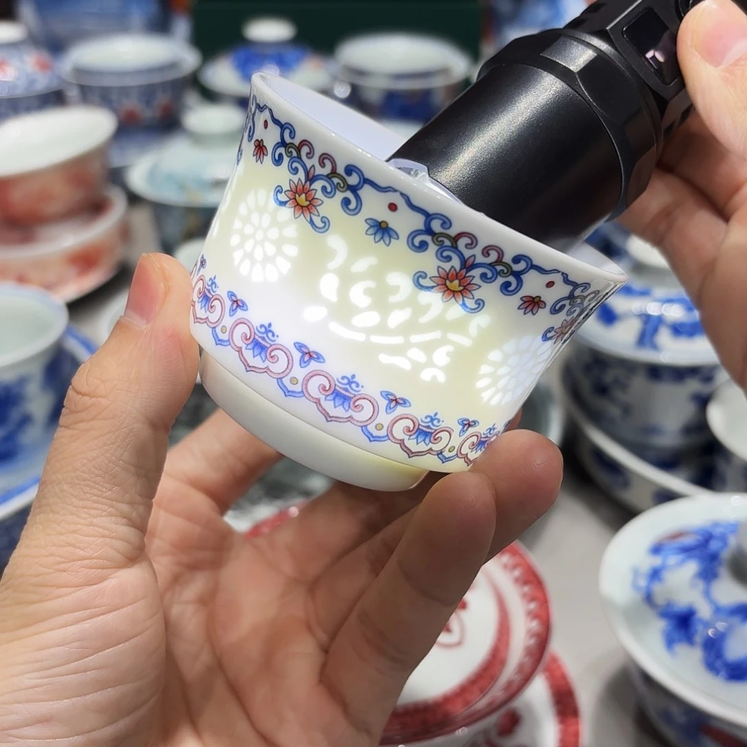盖碗景德镇高温茶具