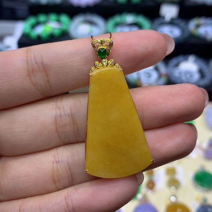 18K金镶嵌手链翡翠@**糖翡翠