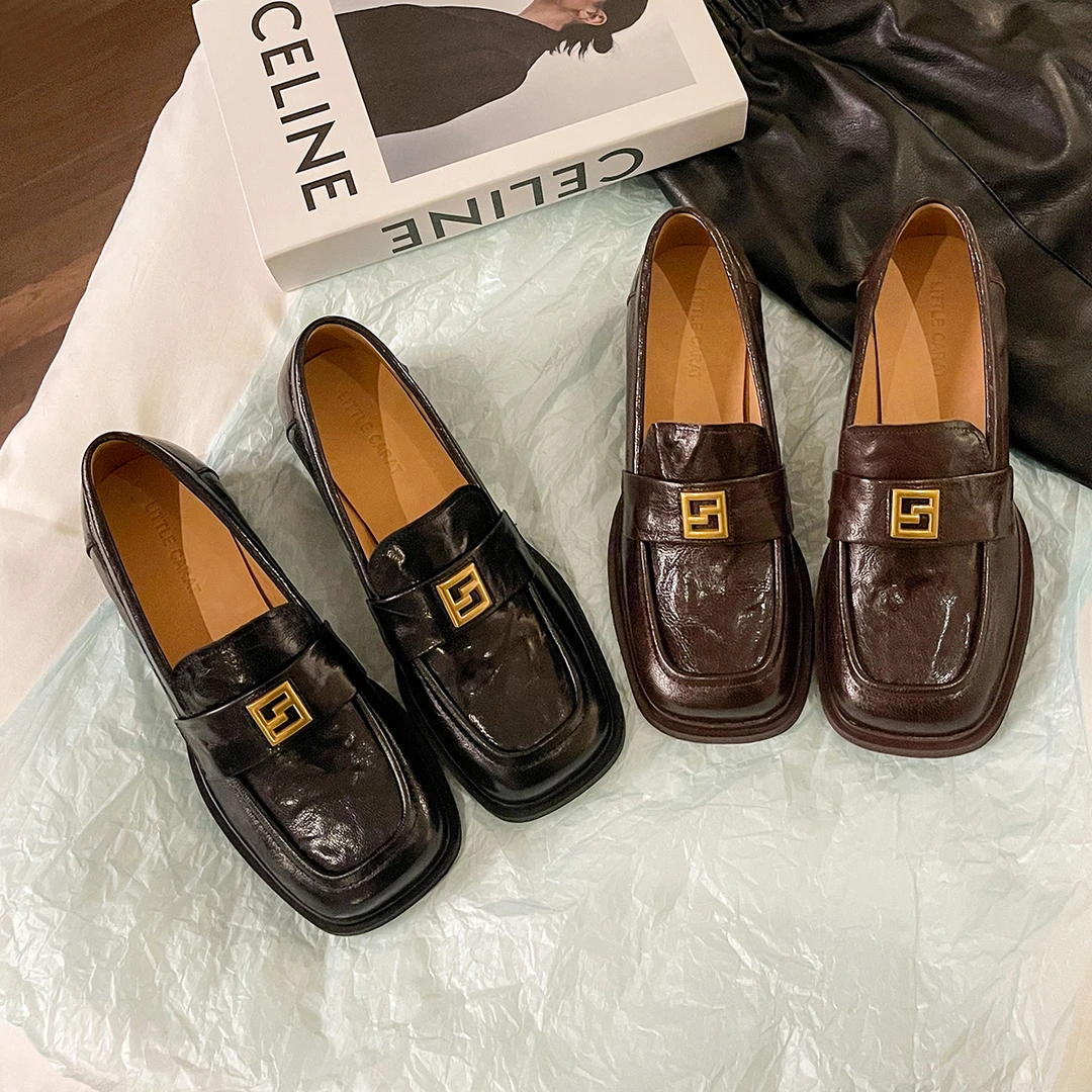 D1170-3/羊皮乐福鞋厚底单鞋