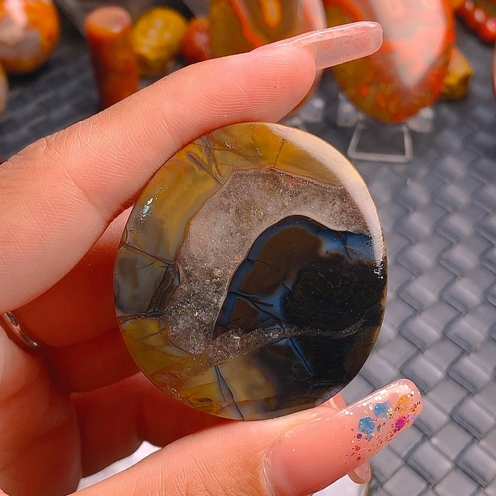 玛瑙/玉髓颈饰足银镀金镶嵌