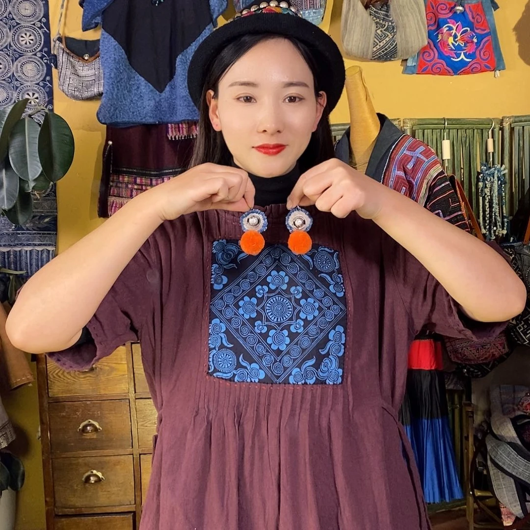 织绣宜****柜手工制作耳环