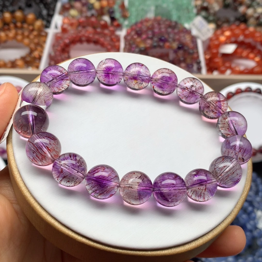 水晶手链未镶嵌紫发超七B12