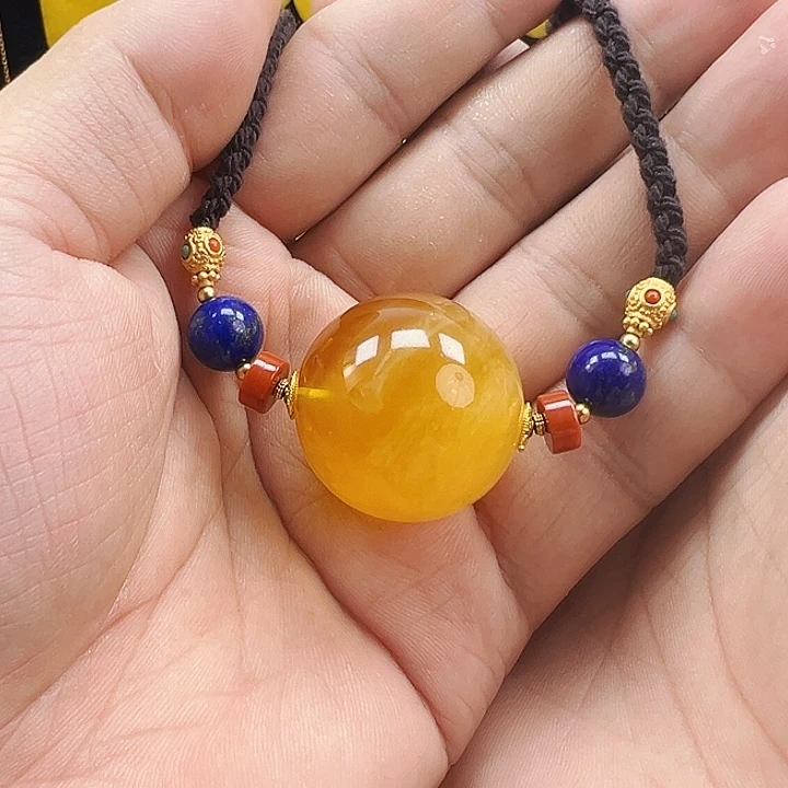 蜜蜡未镶嵌珠宝奇石单珠28.3mm