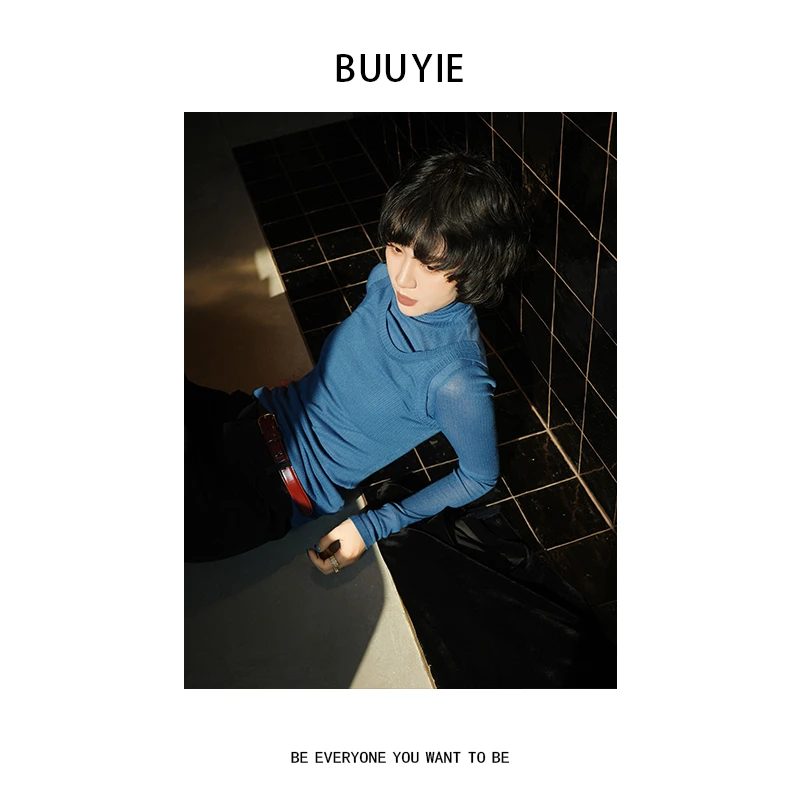 BUUYIE 25SS【鹿鸣】秋季新款修身百搭气质高领上衣 250911