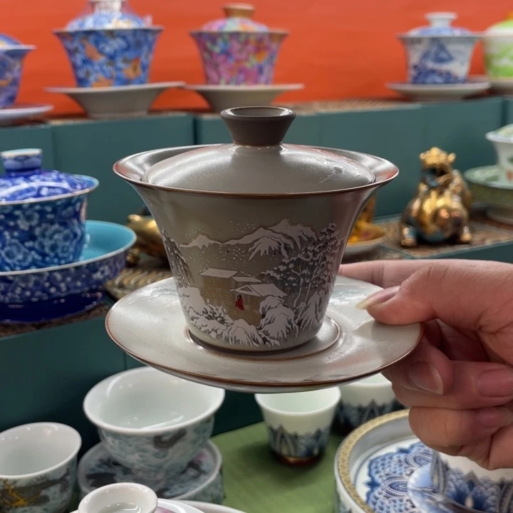 景德镇陶瓷盖碗茶具