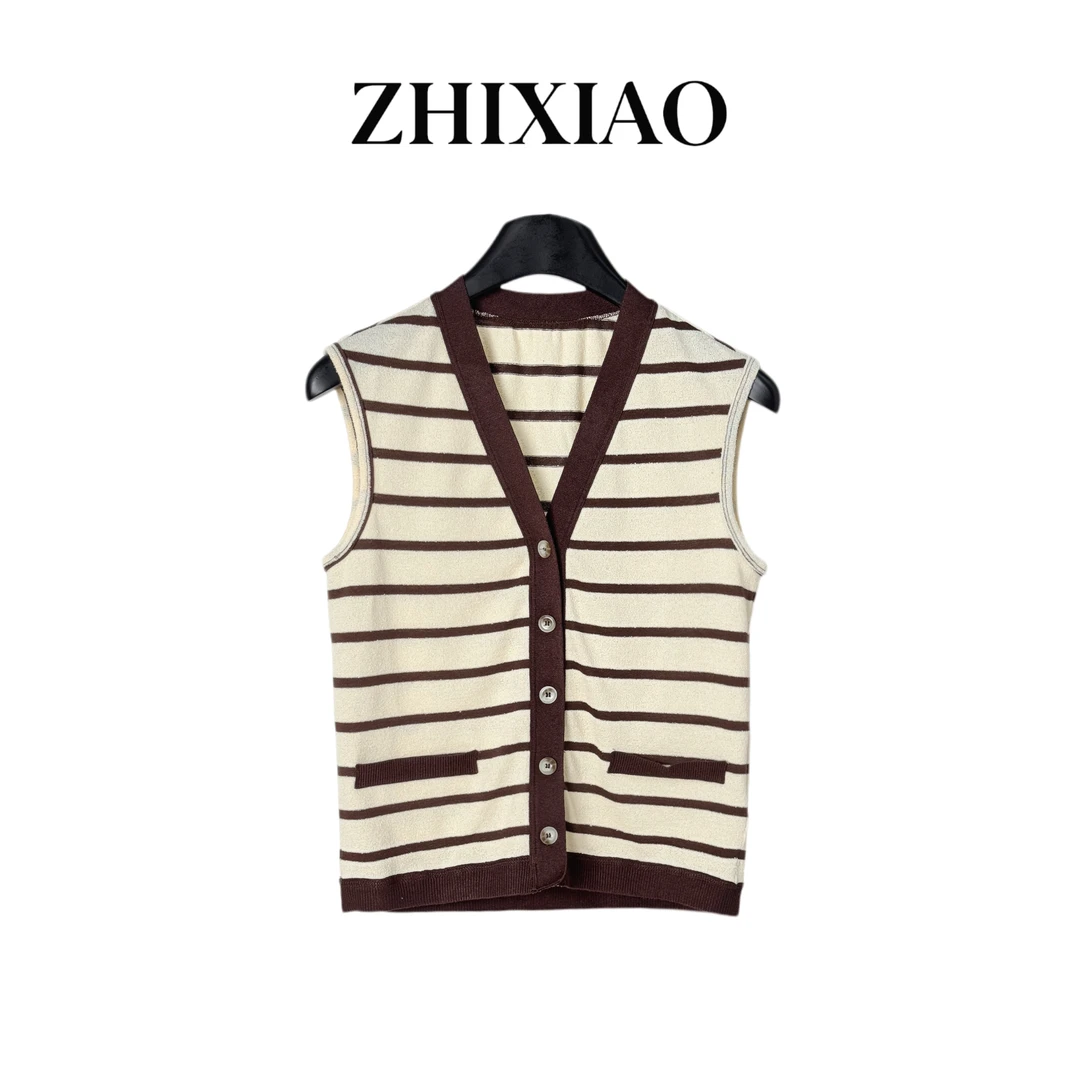 【ZHIXIAO】夏季新款：条纹马甲9063-1
