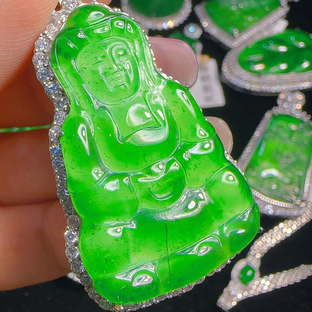 翡翠吊坠(赠链)银S925镶嵌